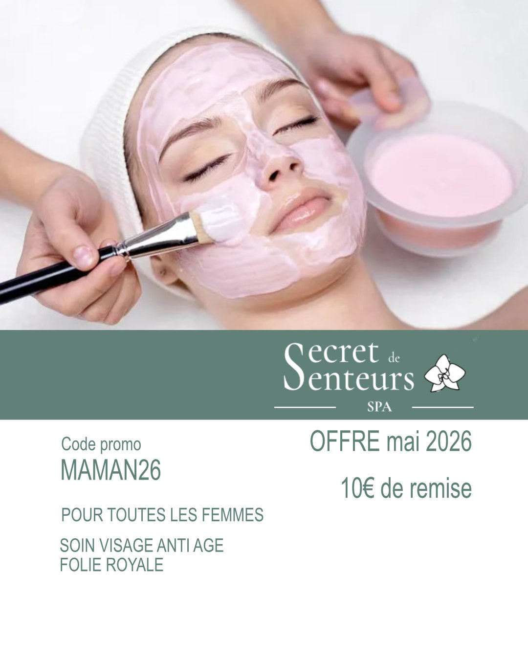 Offre mai 2026 - soin visage anti age